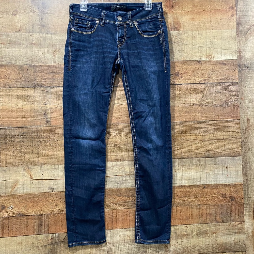 Silver Suki Skinny Jeans Size 28